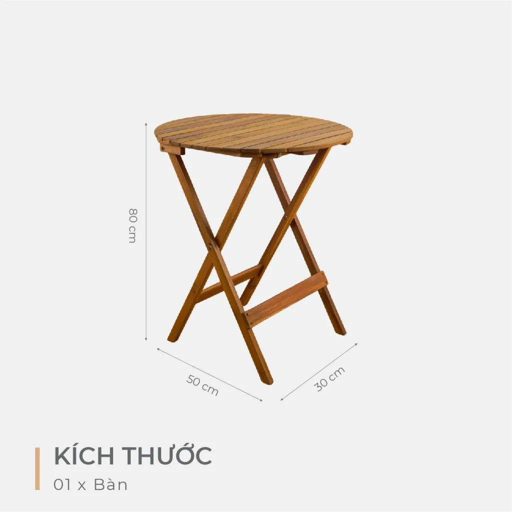 Bộ bàn cafe xếp Hoover 2
