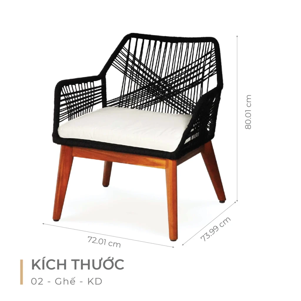 Bộ Bàn Ghế Dây Rope Lucena
