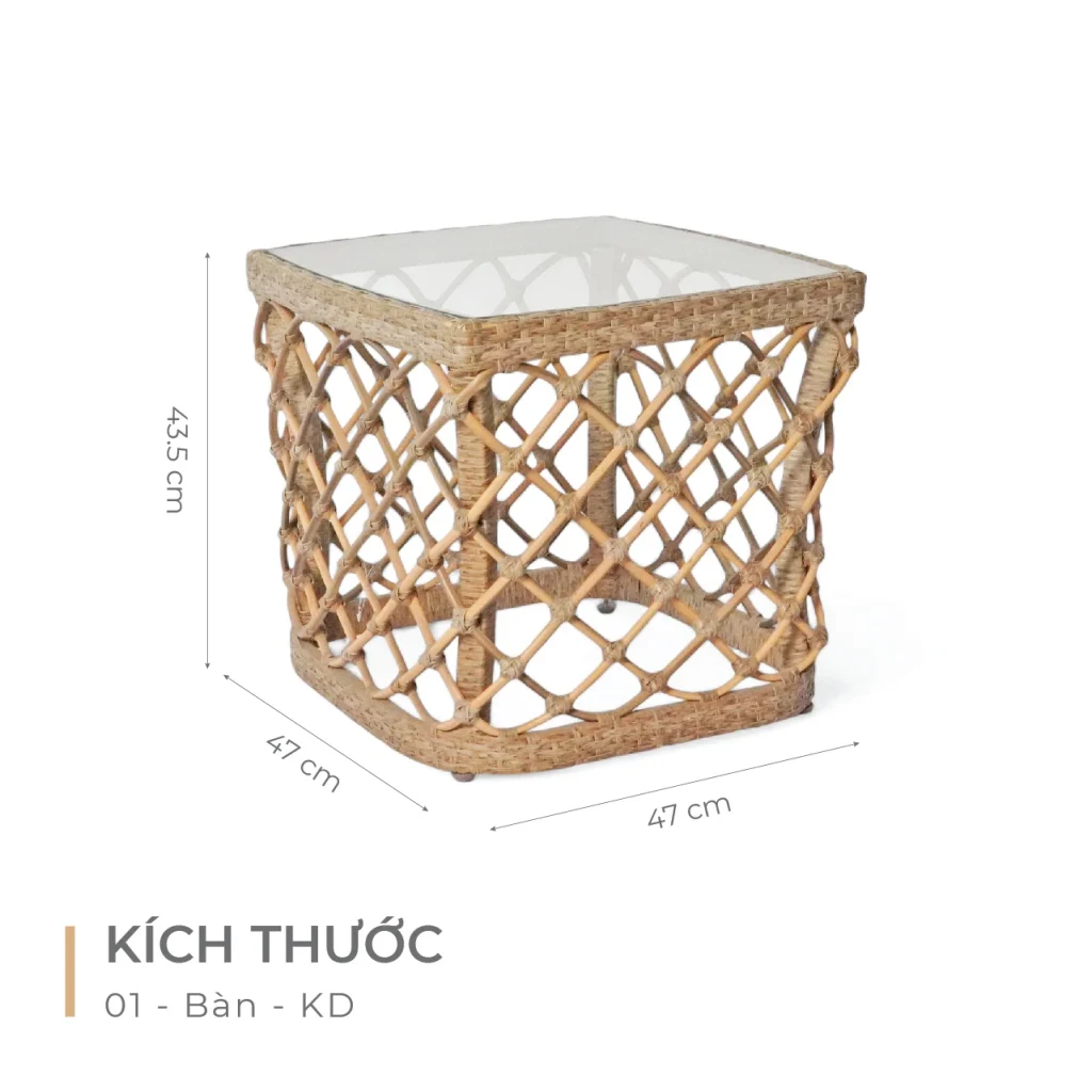 Bộ bàn ghế Bistro set mây nhựa Howard