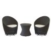 Bộ Bàn Ghế Xoay Mây Nhựa Barletta