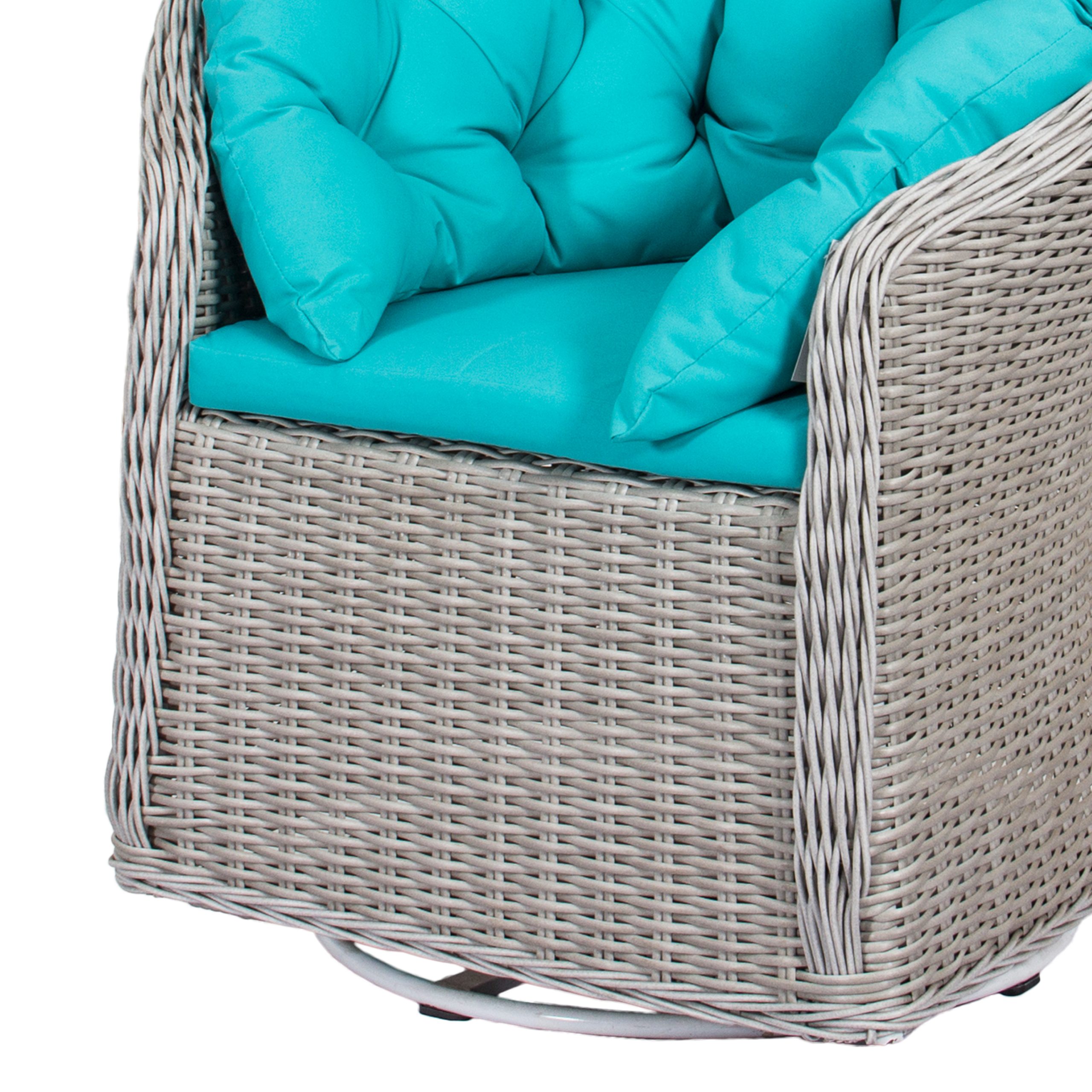 Bộ Bàn Ghế Xoay Mây Nhựa Cesena 7 Bộ Bàn Ghế Xoay Mây Nhựa Cesena