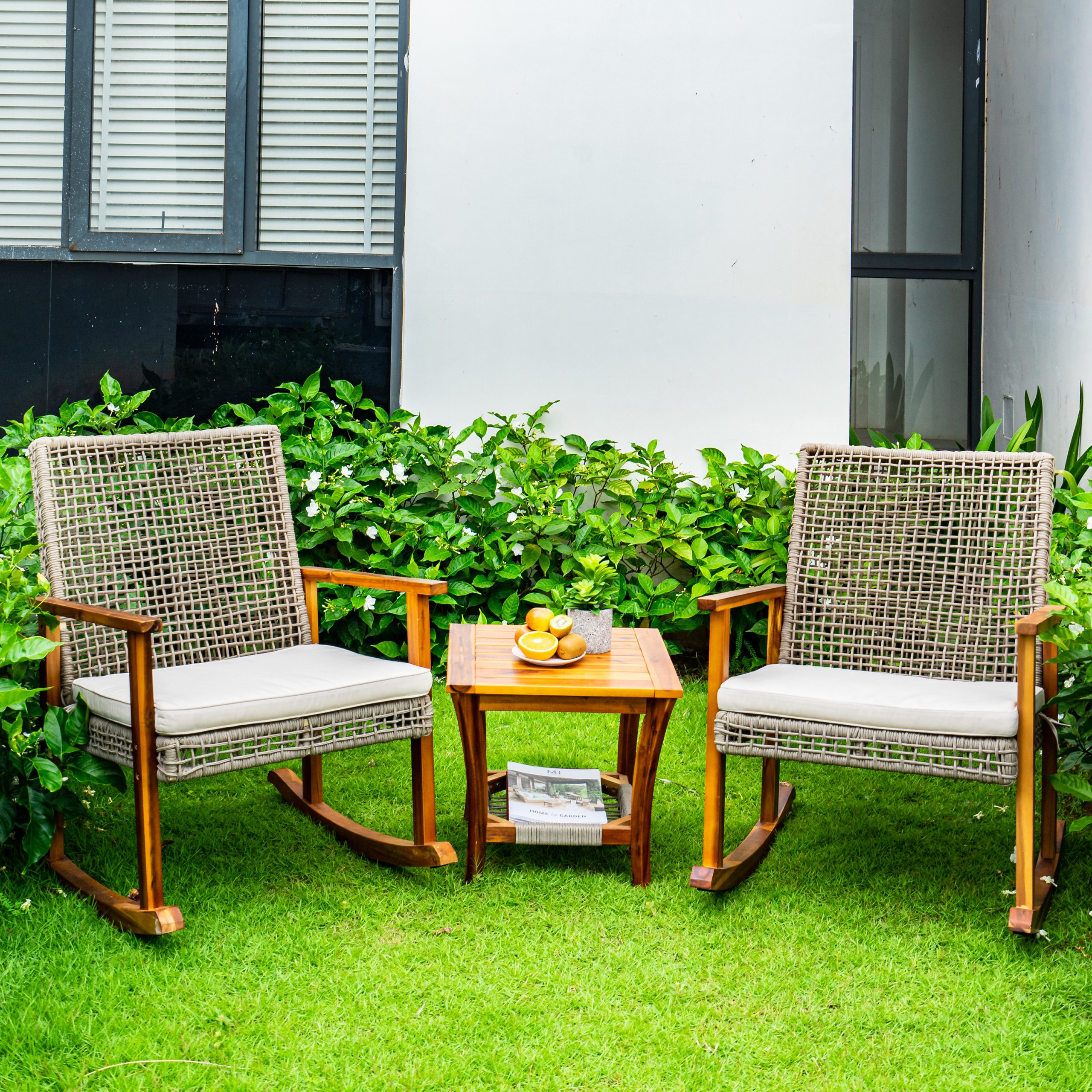 Bộ Bàn Ghế Bập Bênh Dây Rope Arched