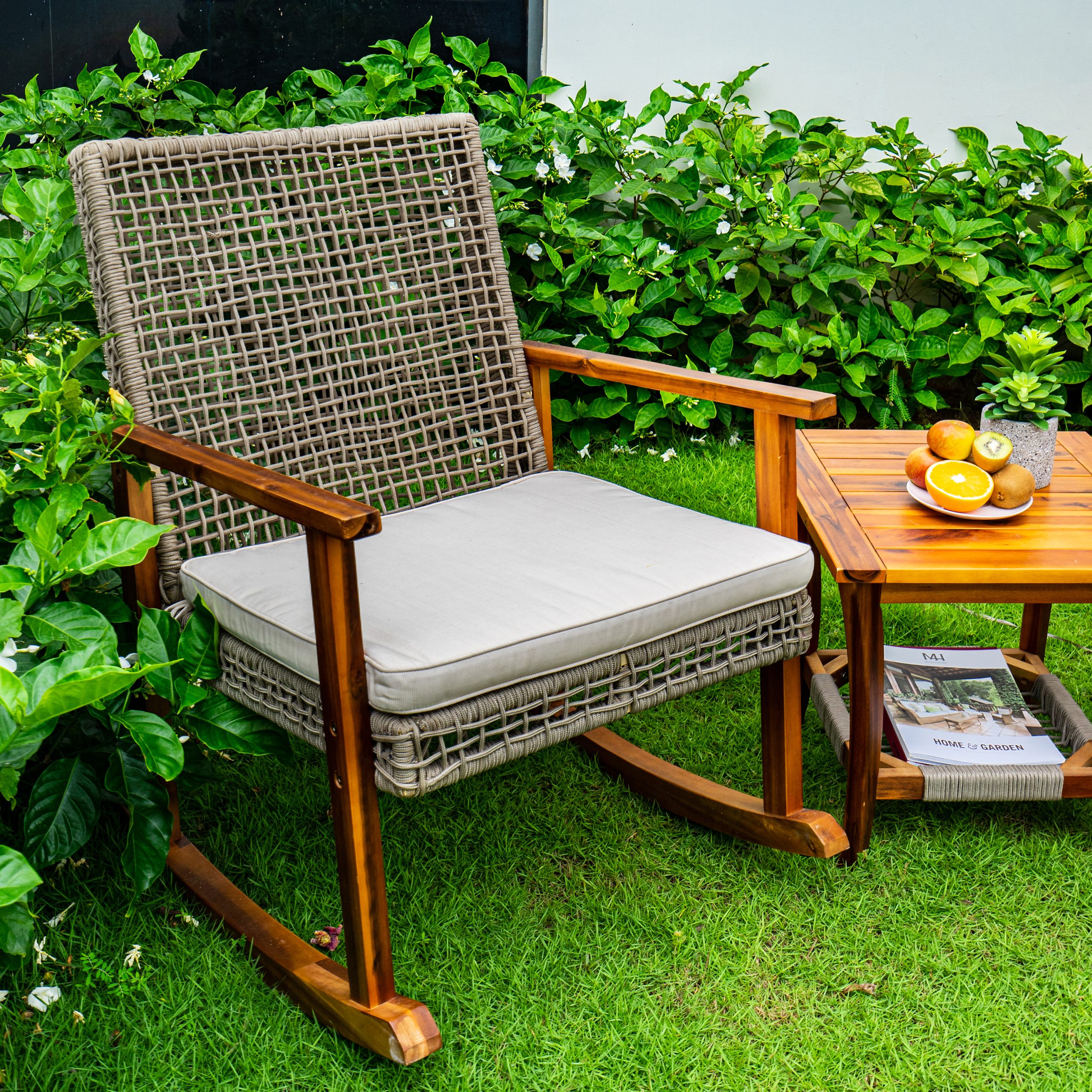 Bộ Bàn Ghế Bập Bênh Dây Rope Arched 7 Bộ Bàn Ghế Bập Bênh Dây Rope Arched