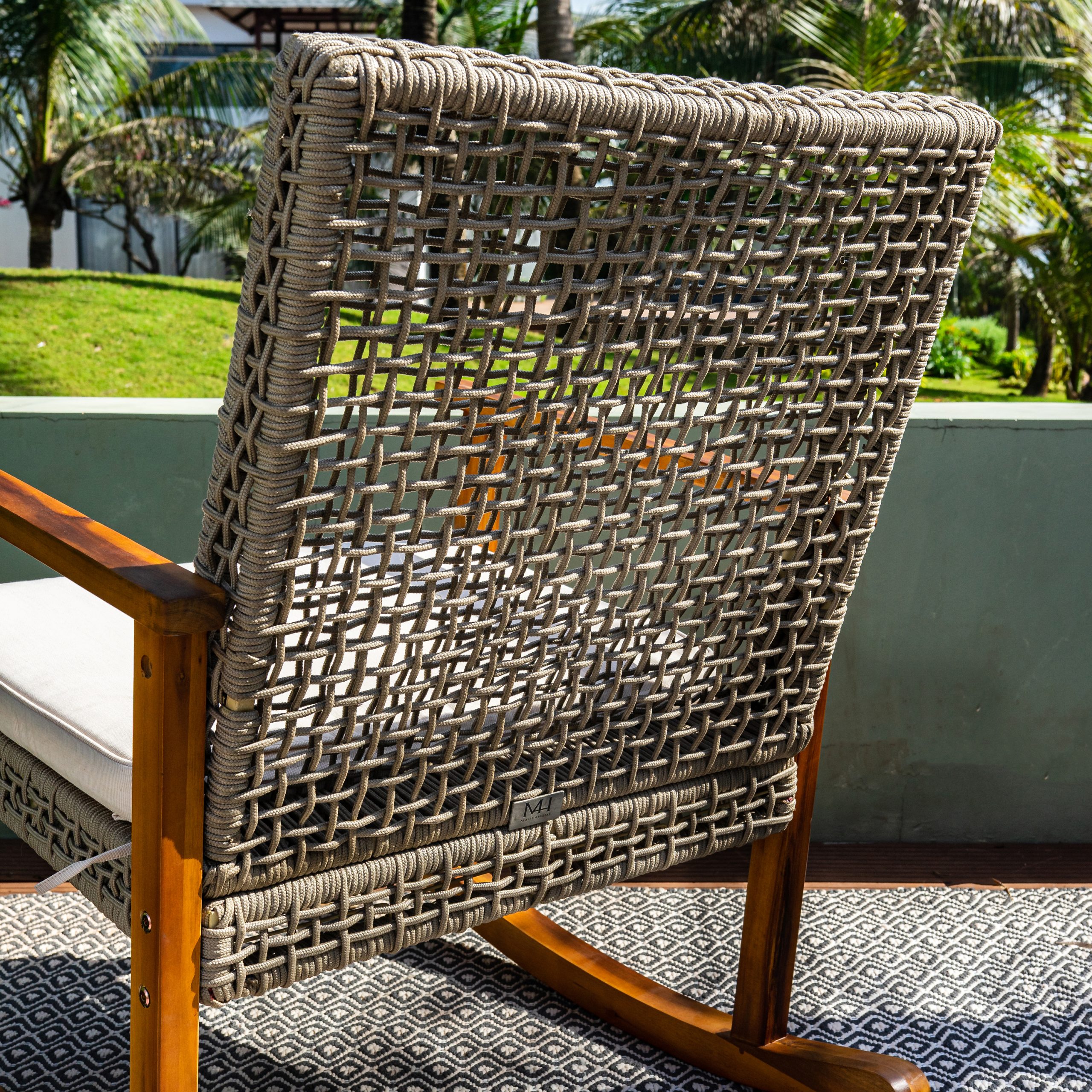 Bộ Bàn Ghế Bập Bênh Dây Rope Arched 9 Bộ Bàn Ghế Bập Bênh Dây Rope Arched