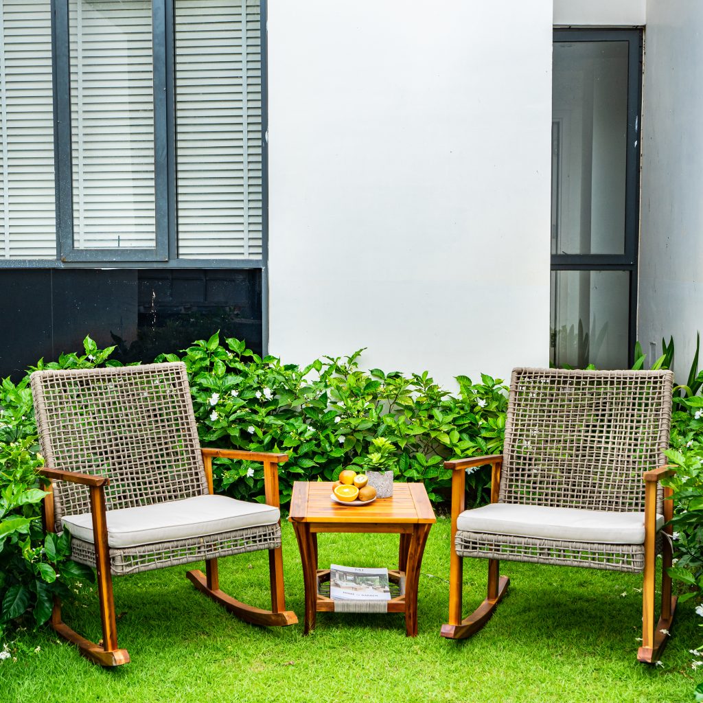 Bộ Bàn Ghế Bập Bênh Dây Rope Arched