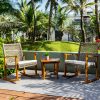 Bộ Bàn Ghế Bập Bênh Dây Rope Arched