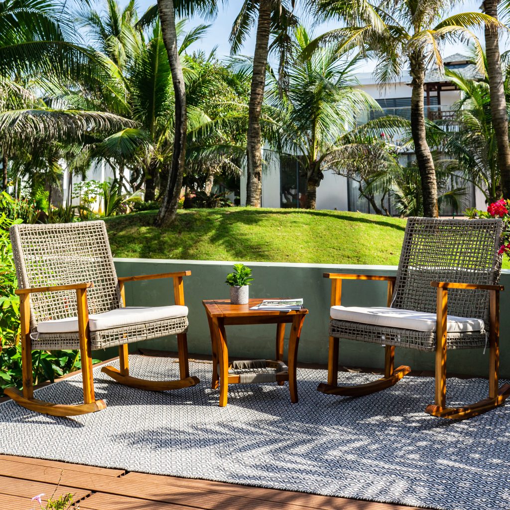 Bộ Bàn Ghế Bập Bênh Dây Rope Arched