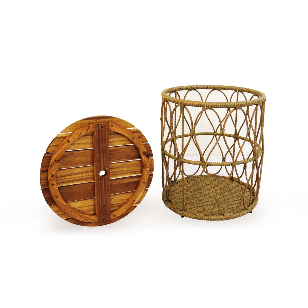Bàn Đôi Nhựa Giả Mây Cali Storage (Bộ of 2)