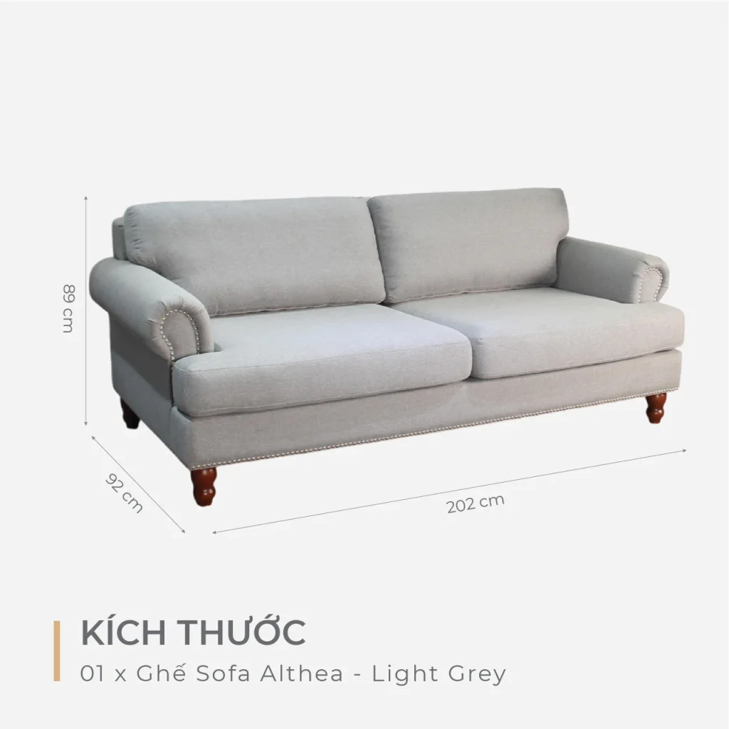 Ghế Sofa Althea - Light Grey (Ghế 2)