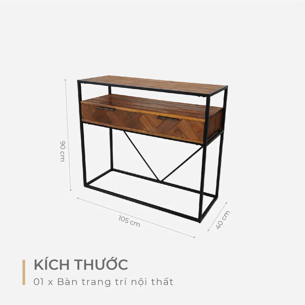 Bàn Trang Trí Nội Thất - Bàn Dựa Tường - Bàn Chân Quỳ