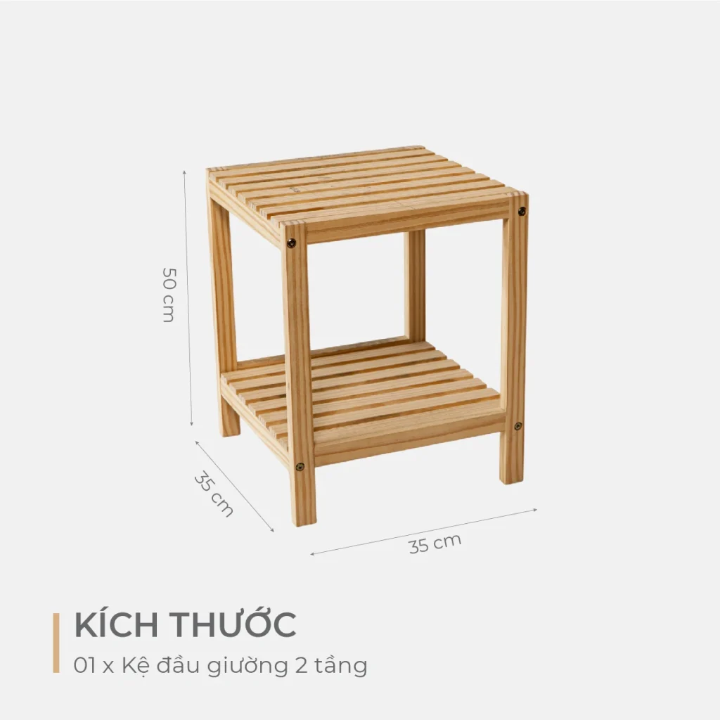 Kệ đầu giường 2 tầng