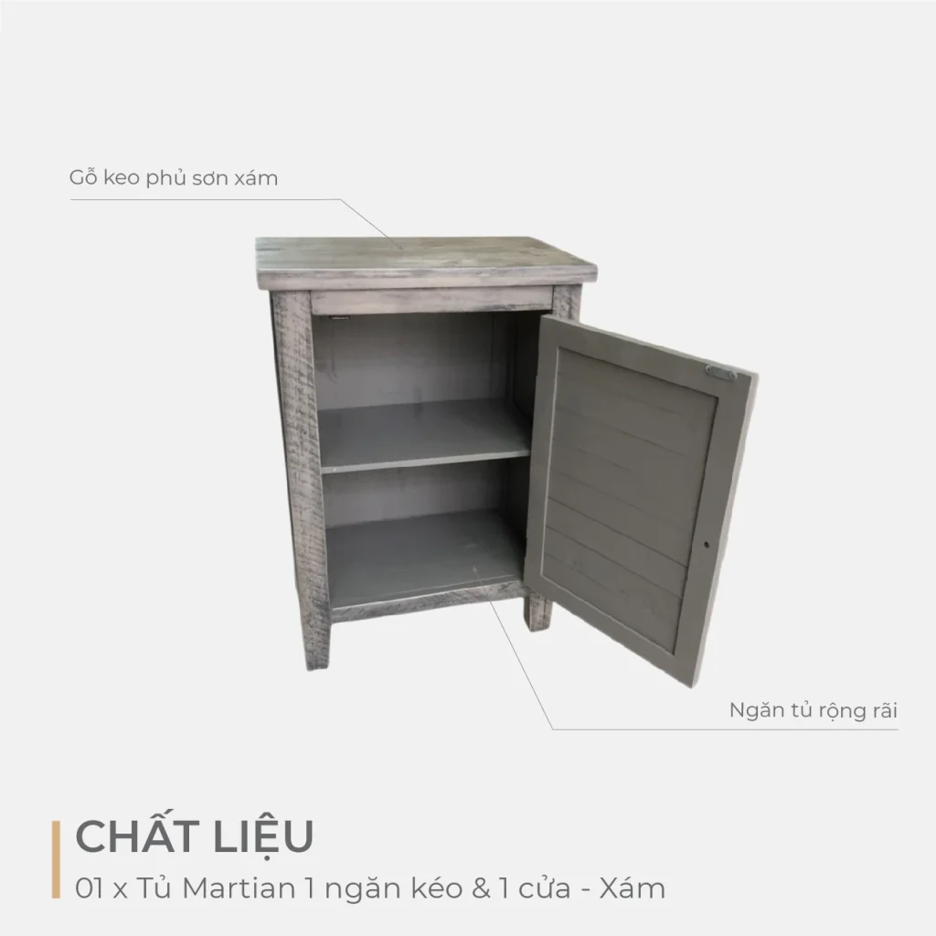 Tủ Martian 1 ngăn kéo & 1 cửa