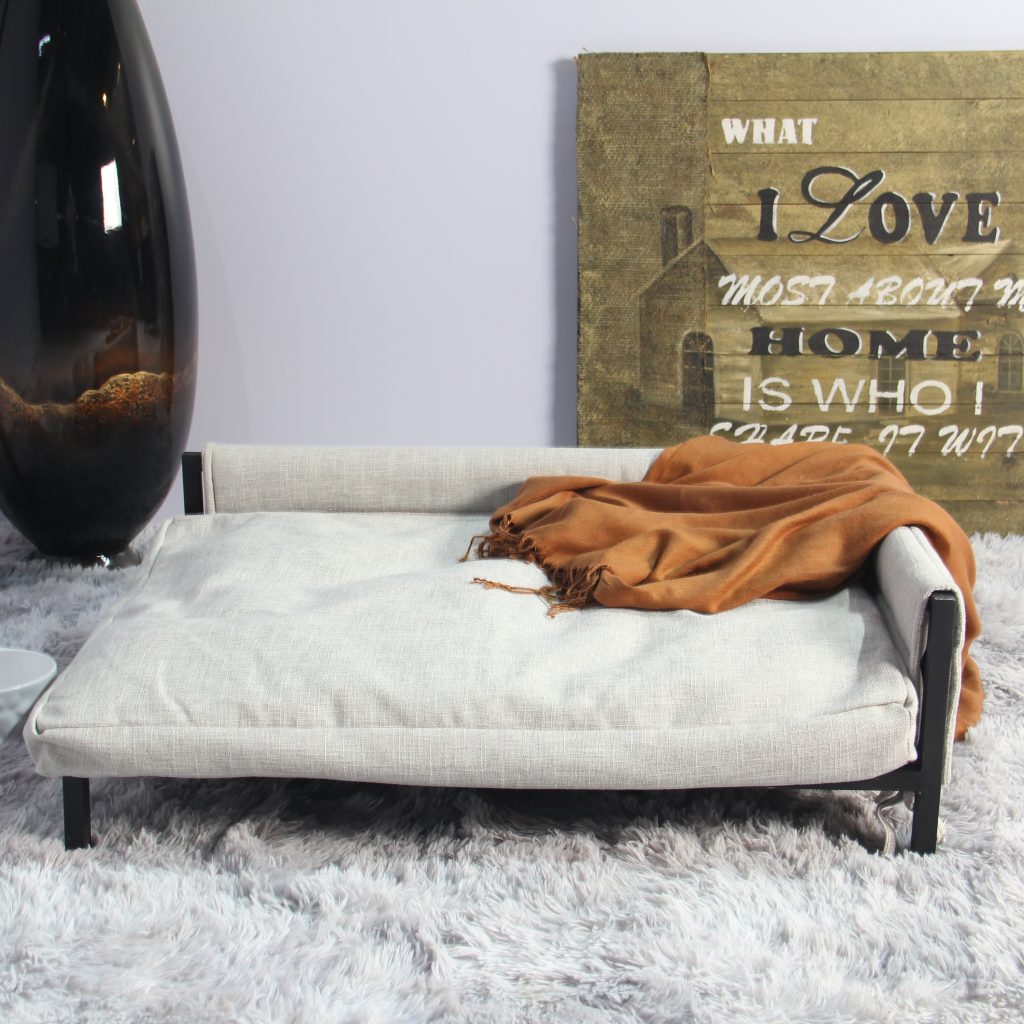Teddy Rectangle Metal Sofa Pet - Cream