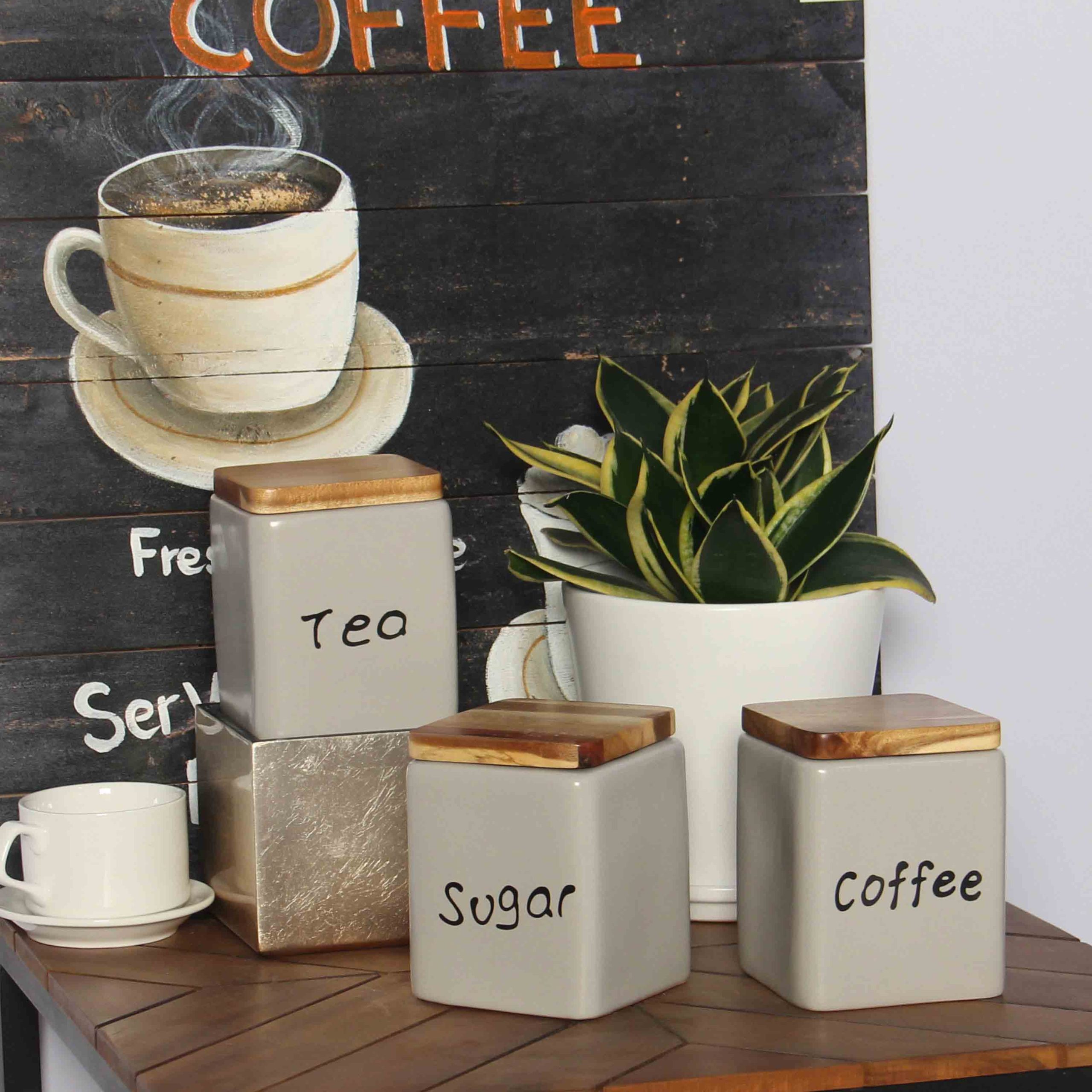 Hũ Gốm Sứ Đựng Thực Phẩm LOTUS (Coffee - Tea - Sugar)