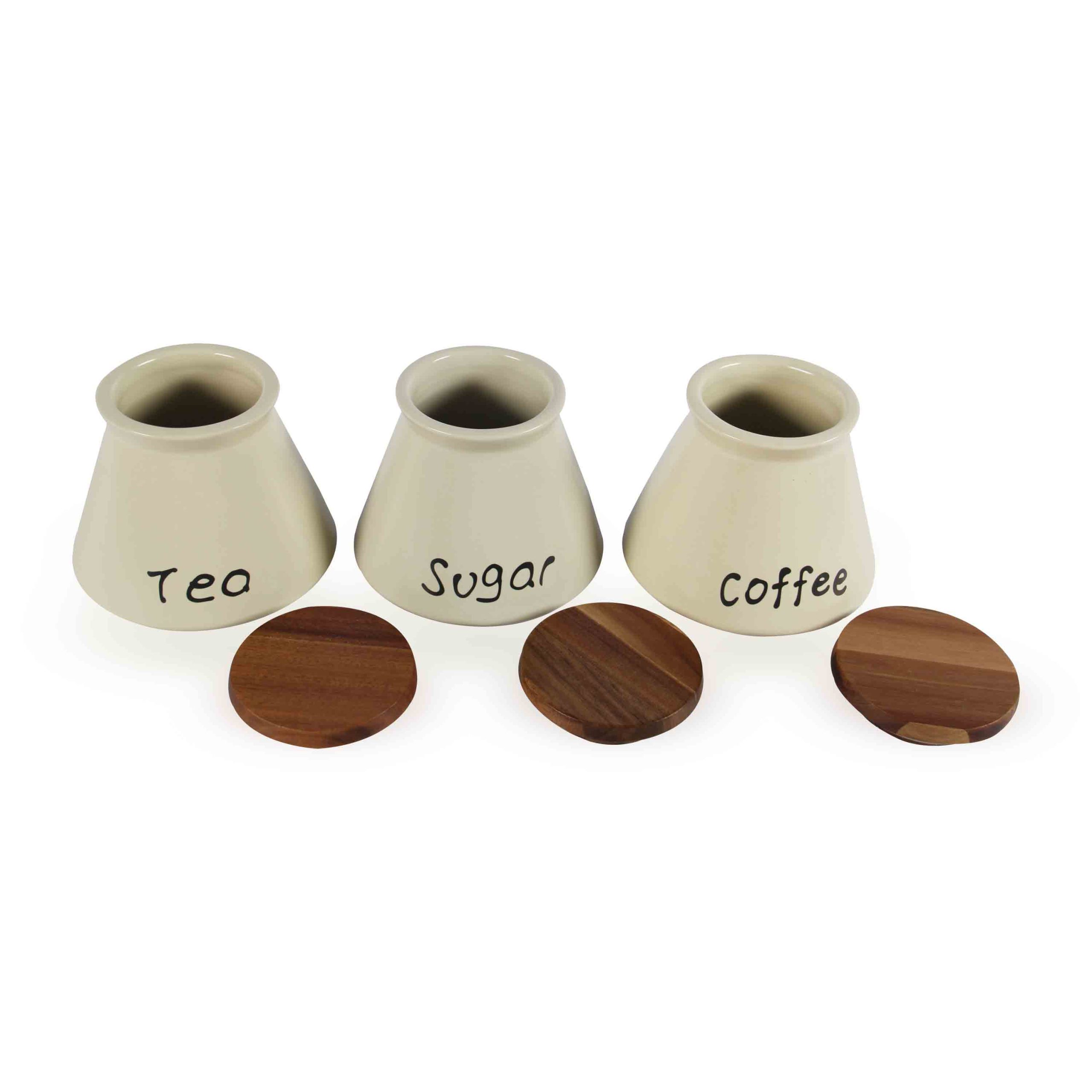 Hũ Gốm Sứ Đựng Thực Phẩm LILY (Coffee - Tea - Sugar)