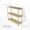 Kệ Dép Gỗ 3 Tầng Pine Lắp Ráp - Vàng