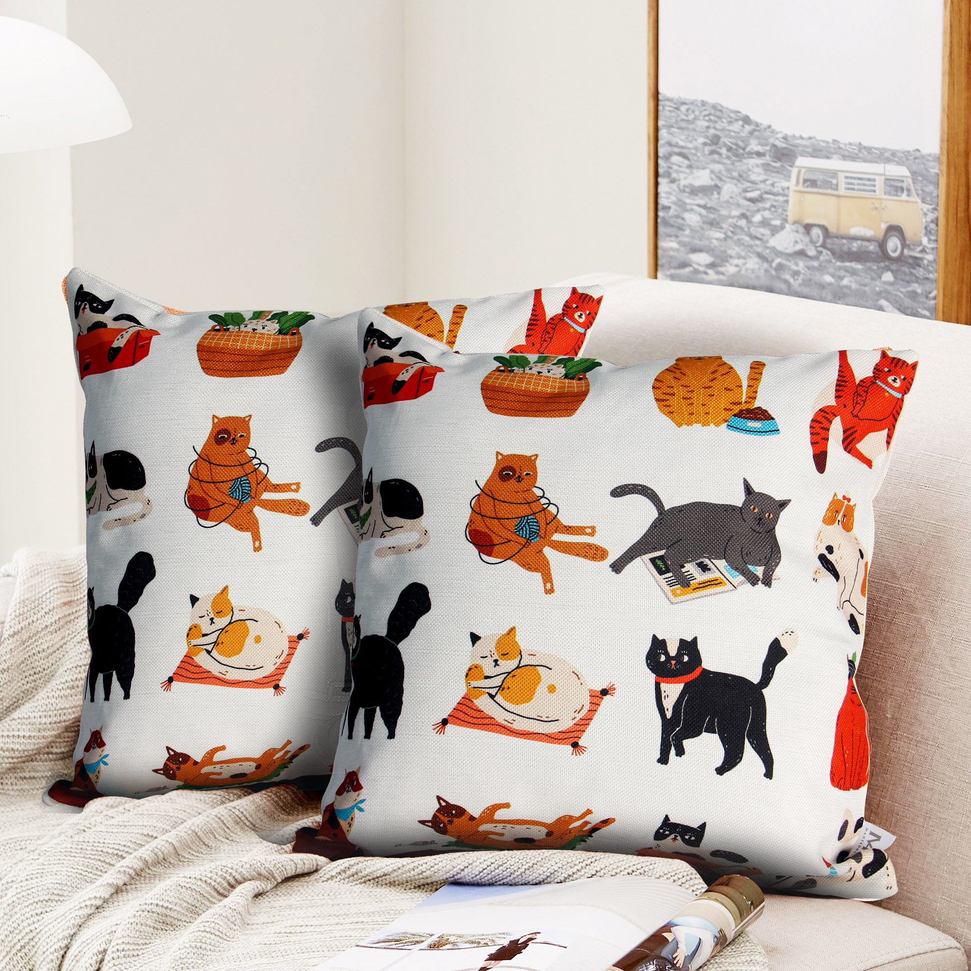 Vỏ gối vải cotton Summer - Hình thú