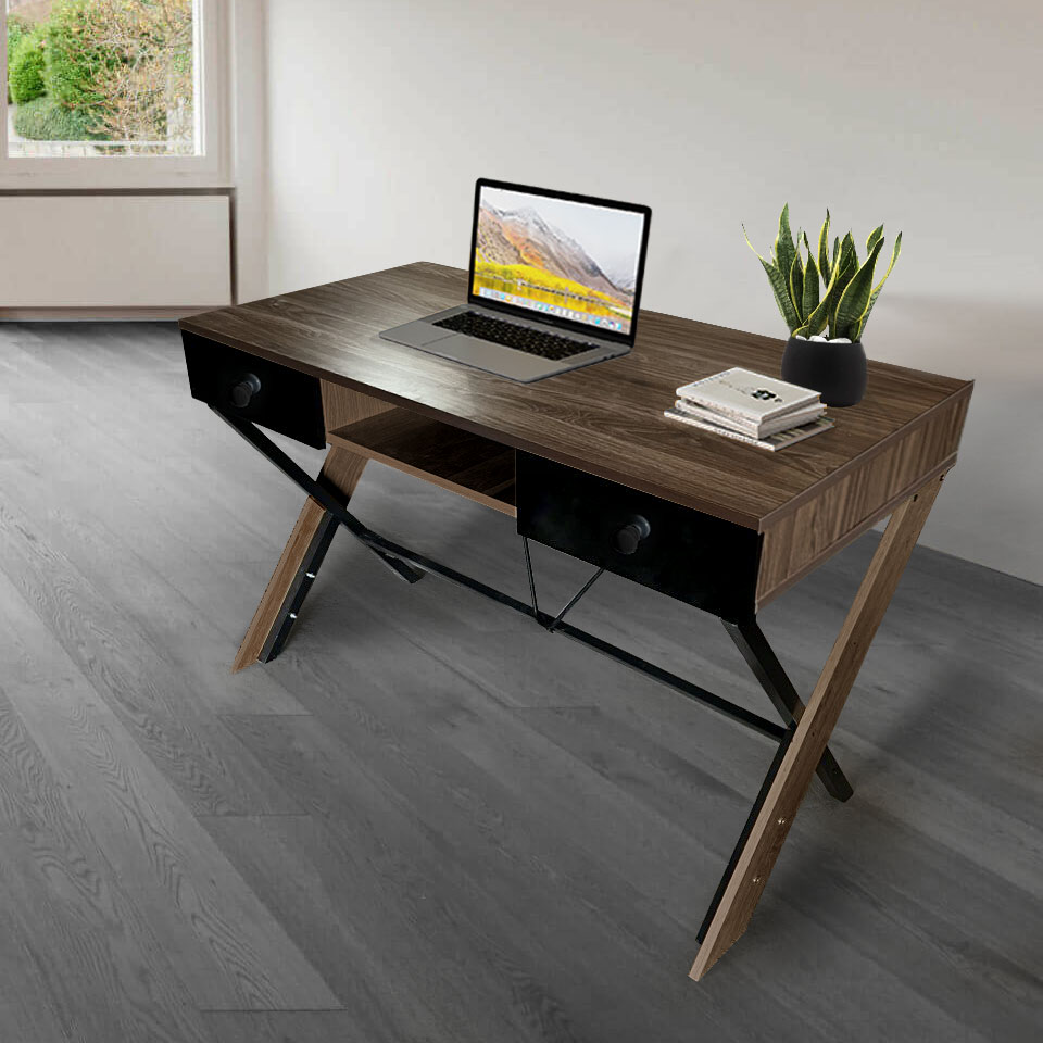 Bàn Làm Việc Chữ X - Bertha MDF Chống Trầy, Thiết Kế Hiện Đại I Made4Home