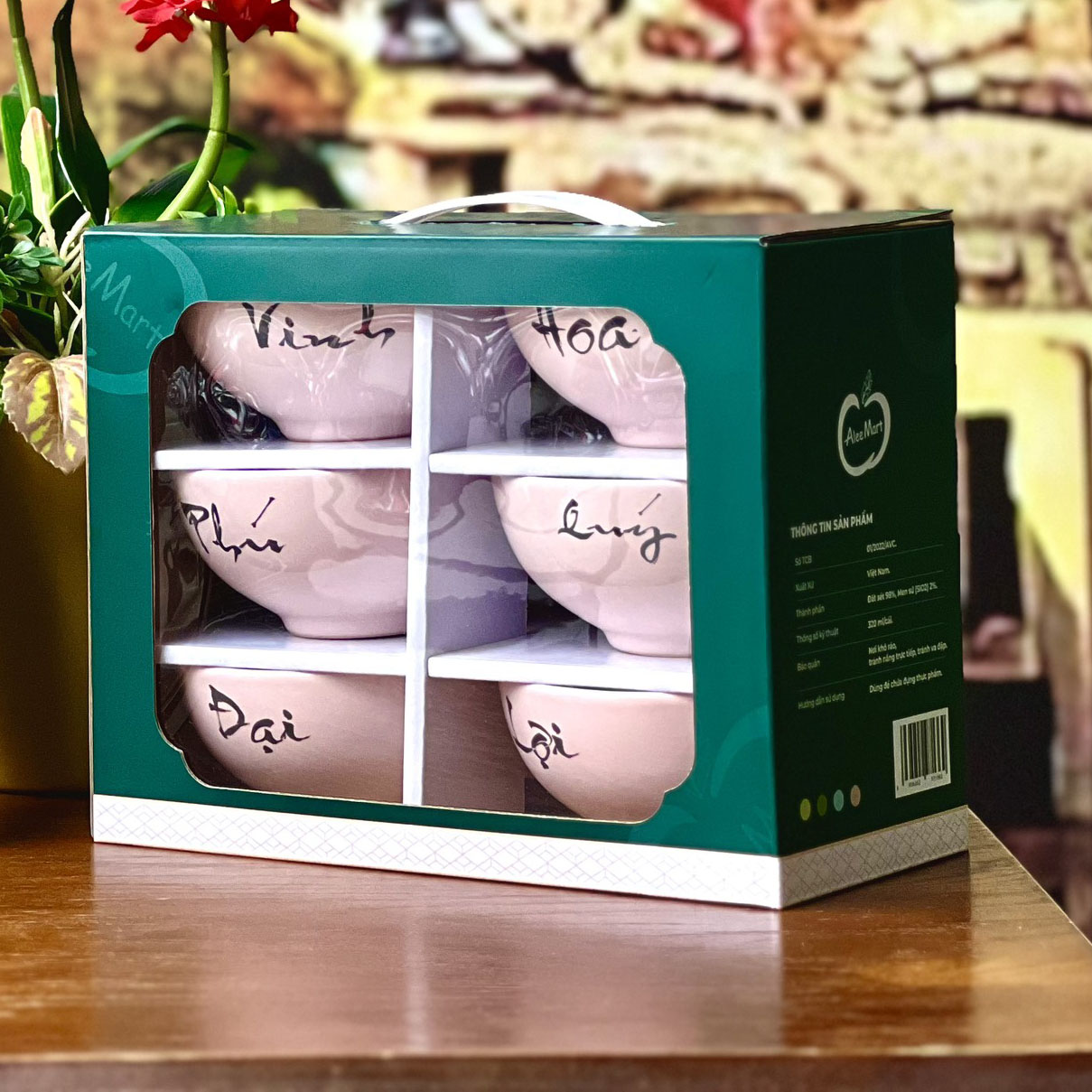 Bộ Set 6 Món Chén Khắc Tên Ý Nghĩa