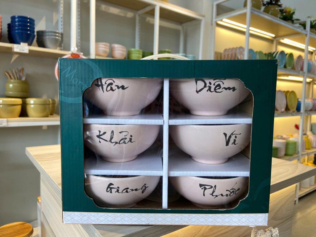 Bộ Set 6 Món Chén Khắc Tên Ý Nghĩa