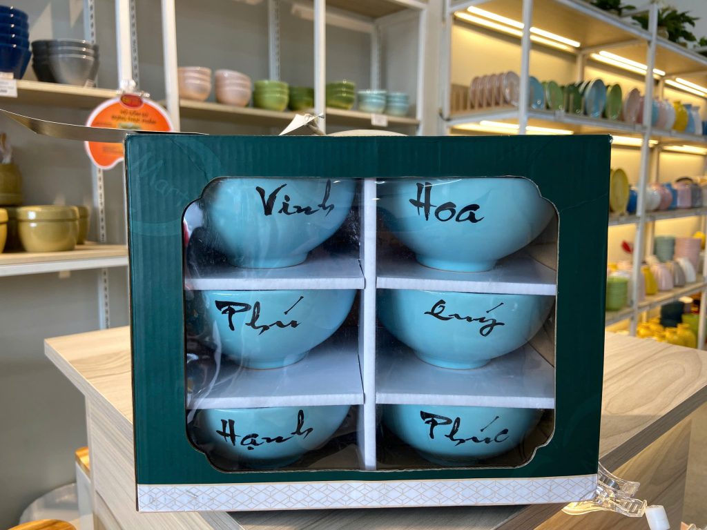 Bộ Set 6 Món Chén Khắc Tên Ý Nghĩa