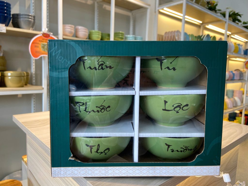 Bộ Set 6 Món Chén Khắc Tên Ý Nghĩa