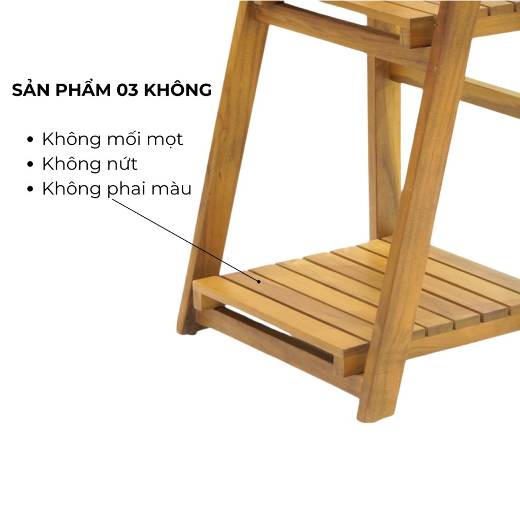 Kệ chữ A gỗ tràm Caley - màu nâu