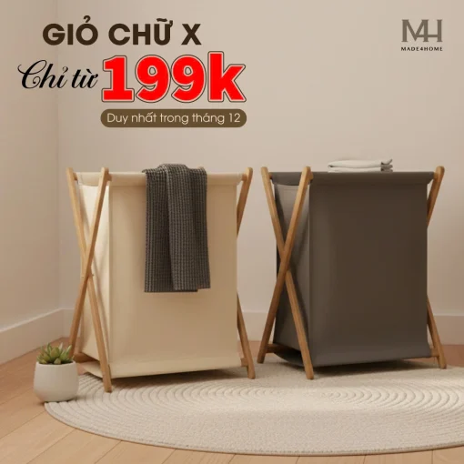 Giỏ đựng quần áo đa năng Alula - Chữ X