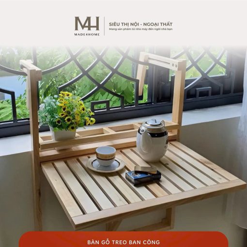 Kệ gỗ treo ban công M4H