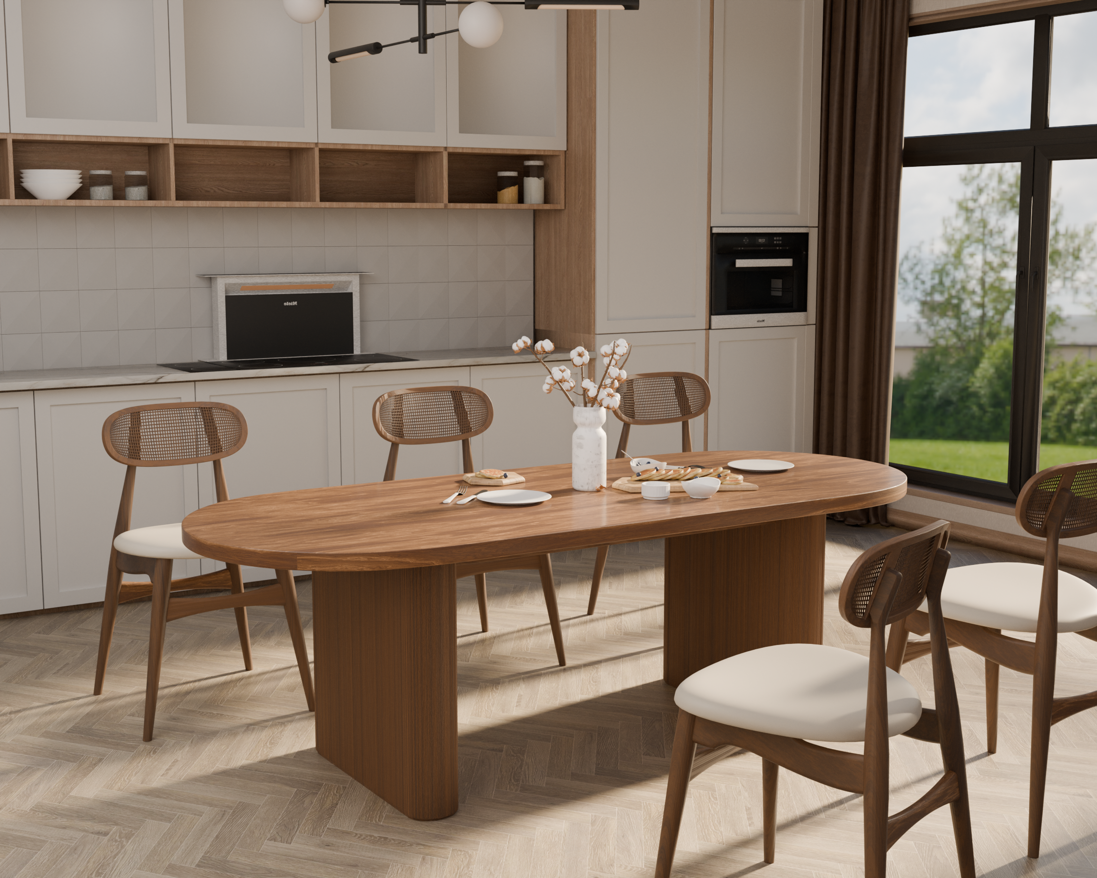 Bộ bàn ăn 6 ghế Kloye - Made4Home