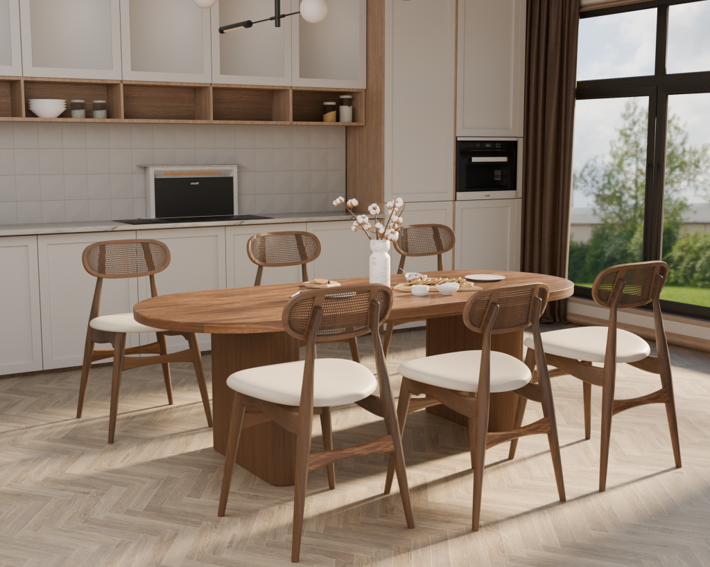 Bộ bàn ăn 6 ghế Kloye - Made4Home