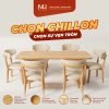 Bộ bàn ăn gia đình 06 ghế 1 bàn Chillon M4H