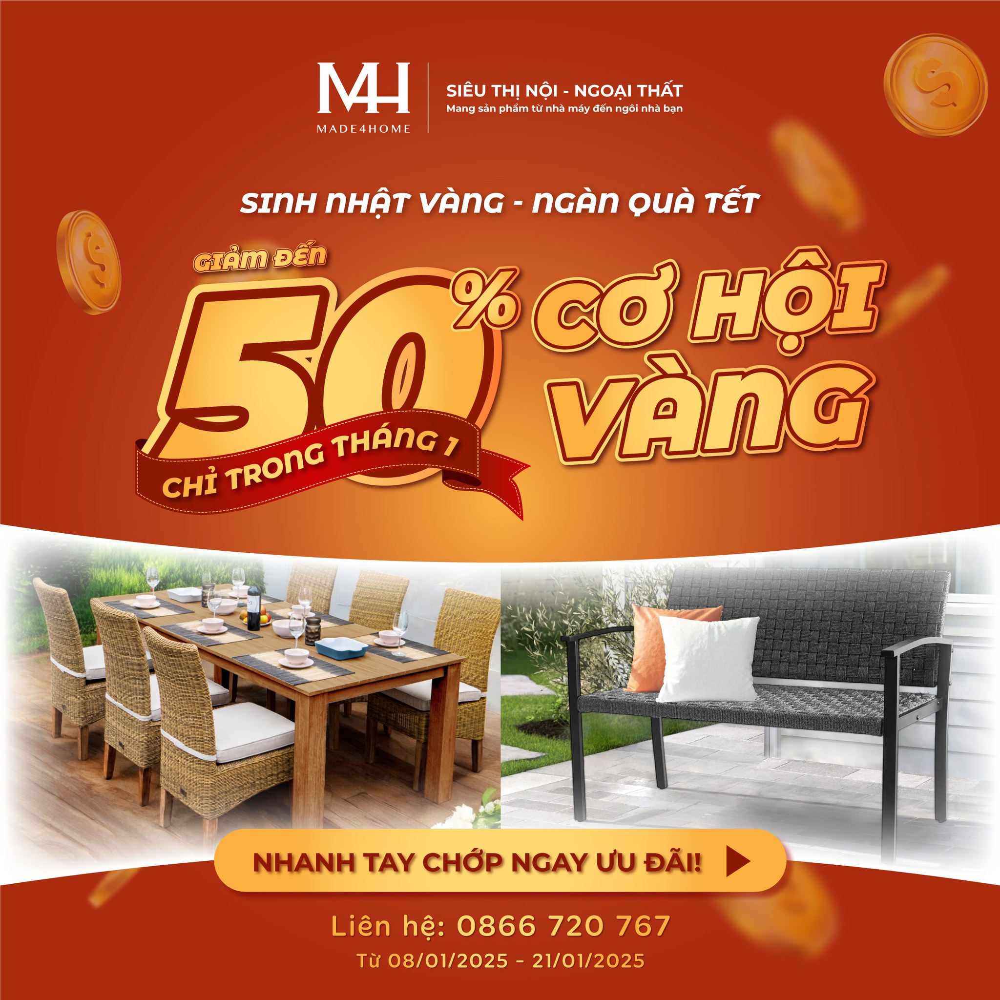 50% OFF – CƠ HỘI VÀNG CHỈ TRONG THÁNG 1!