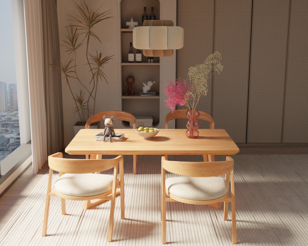 Bộ bàn ăn 4 ghế Bryona- Made4Home
