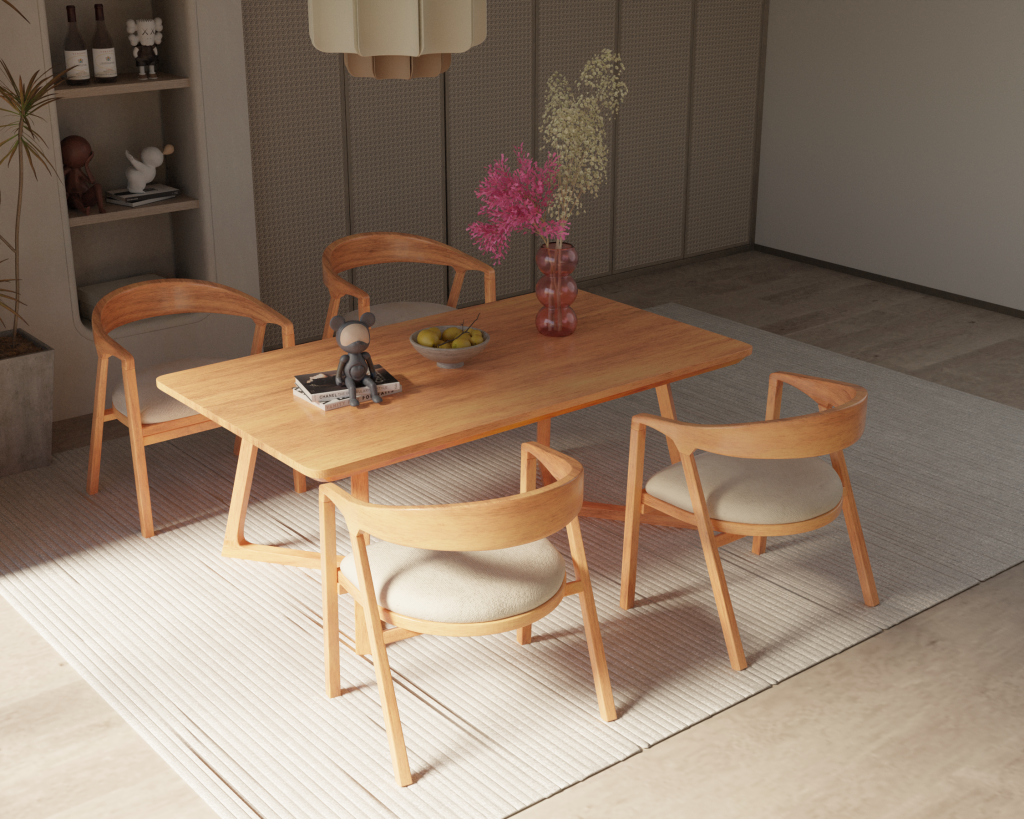 Bộ bàn ăn 4 ghế Bryona- Made4Home