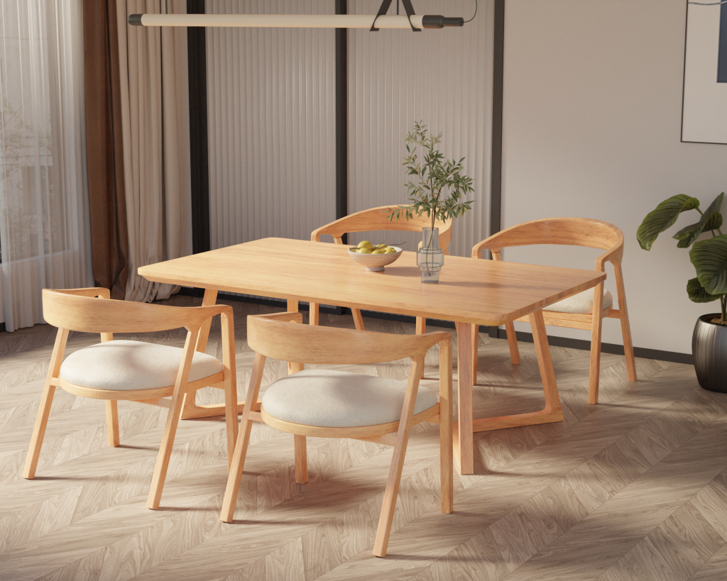 Bộ bàn ăn 4 ghế Bryona- Made4Home