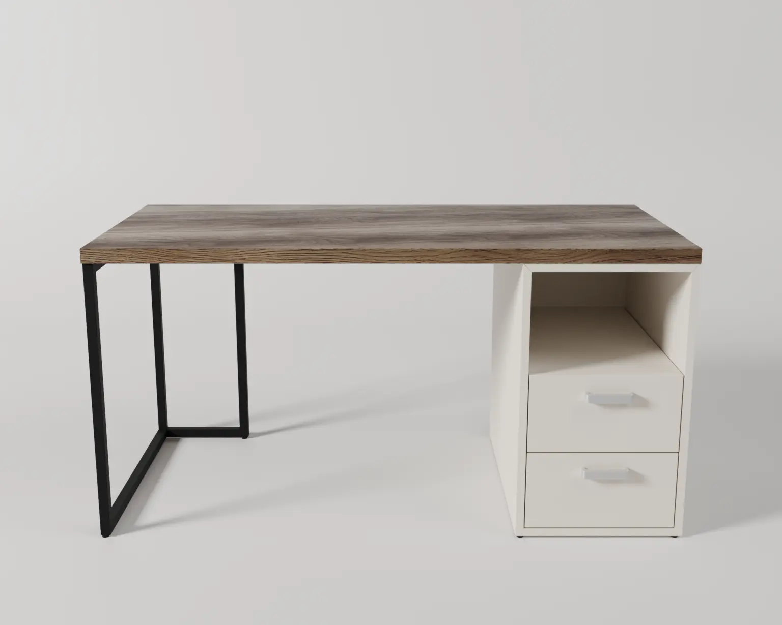 Bàn làm việc kèm hộc Gray- Gỗ MDF phủ Melanin chống trầy