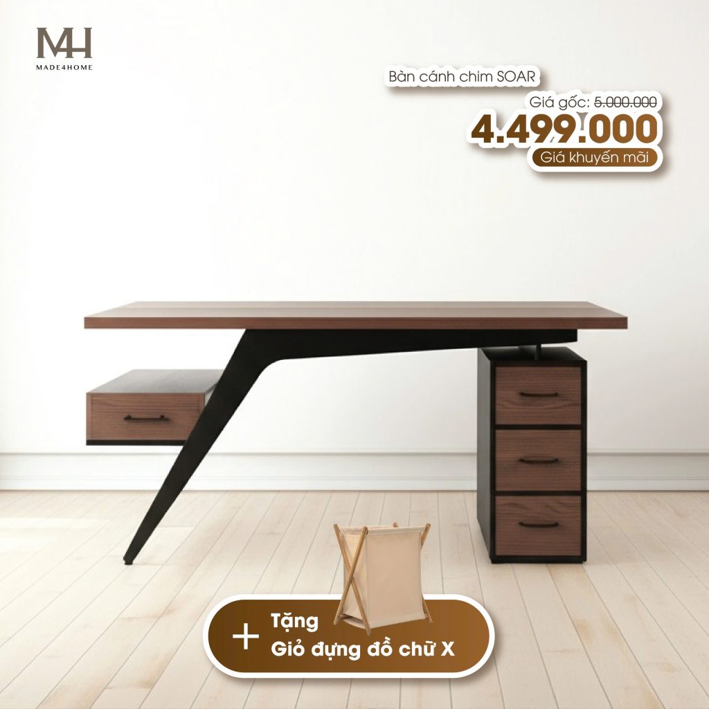 Bàn làm việc cánh chim Soar Made4Home