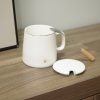 Ly Cốc Sứ Họa Tiết Simple - Trắng
