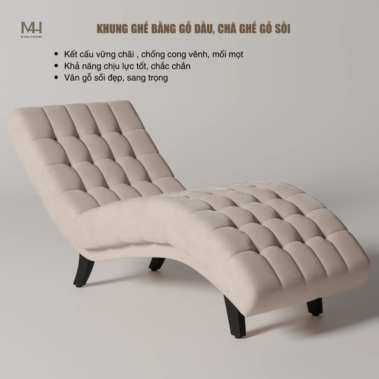 Ghế thư giãn Serene- Khung gỗ dầu, nệm cao cấp ôm trọn cơ thể. 5 Ghế thư giãn Serene- Khung gỗ dầu, nệm cao cấp ôm trọn cơ thể.