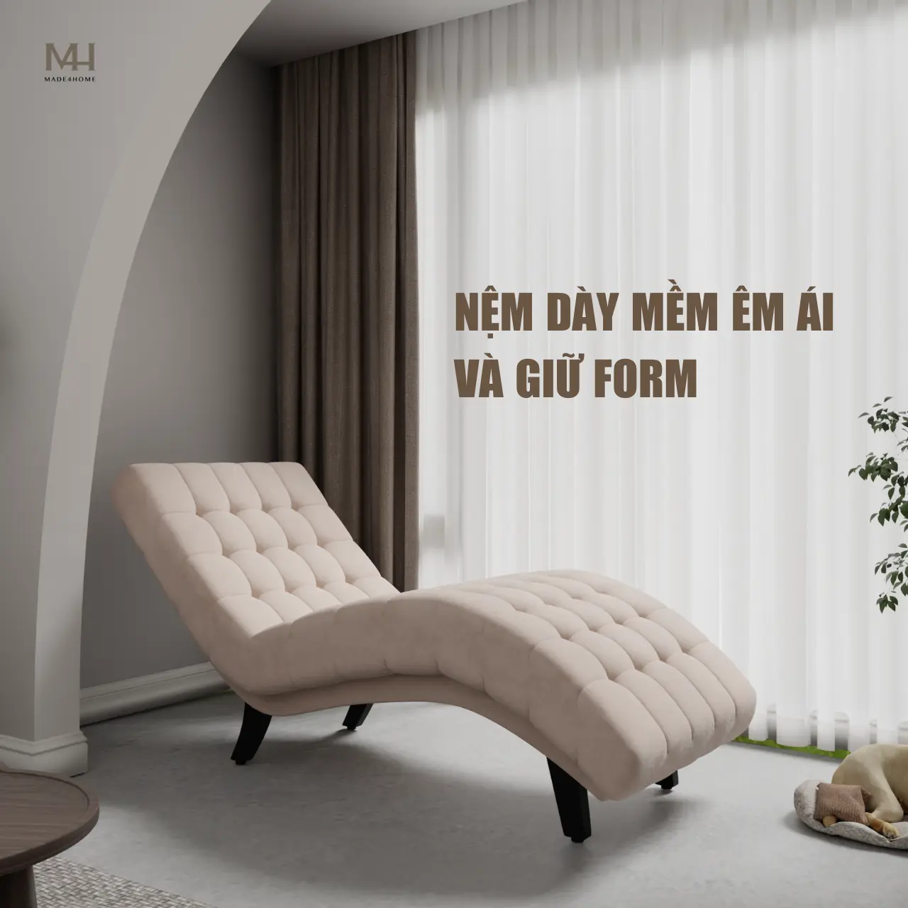 Ghế thư giãn Serene- Khung gỗ dầu, nệm cao cấp ôm trọn cơ thể. 4 Ghế thư giãn Serene- Khung gỗ dầu, nệm cao cấp ôm trọn cơ thể.