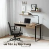 Bàn làm việc Channay gỗ MDF chân sắt – Thiết kế đơn giản hiện đại