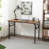 Bàn Làm Việc Gấp Gọn Bruno 120x60 – Có 2 màu Thiết Kế Tiện Lợi, Chân Sắt Chắc Chắn, Mặt Gỗ MDF Cao Cấp