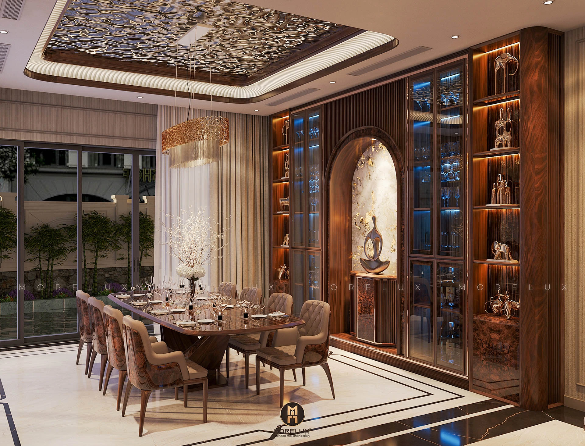 Tủ rượu gỗ sang trọng