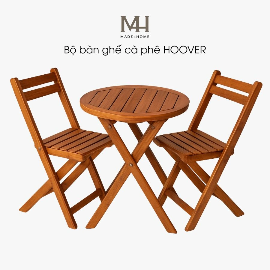 Bộ Bàn Ghế Gỗ Tràm Ban Công Made4Home – Không Gian Thư Giãn Tự Nhiên Giữa Lòng Thành Phố 5 Bộ Bàn Ghế Gỗ Tràm Ban Công Made4Home