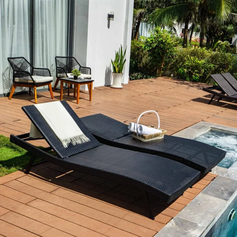 Ghế Nằm Hồ Bơi Mây Nhựa Faro